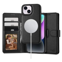 Knížkový kryt na iPhone 15 Tech-Protect Wallet MagSafe Černý