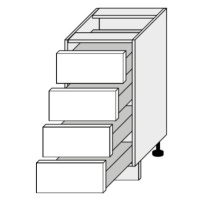 ArtExt Kuchyňská skříňka spodní PLATINIUM | D4A 40 Barva korpusu: Grey