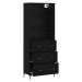 vidaXL Skříň highboard černá 69,5 x 34 x 180 cm kompozitní dřevo