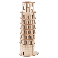Woodcraft construction kit Dřevěné 3D puzzle Šikmá věž v Pise