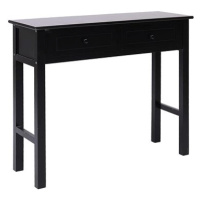 Konzolový stolek černý 90 × 30 × 77 cm dřevo