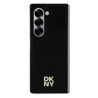 DKNY PU Leather Repeat Pattern Stack Logo MagSafe Zadní Kryt pro Samsung Galaxy Z Fold6 Black