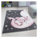 ELIS DESIGN Dětský koberec - Slůně na chobotu barva: šedá x růžová, rozměr: 160x230