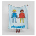 Dětská deka z mikrovlákna 130x130 cm Checkerboard – Playmobil