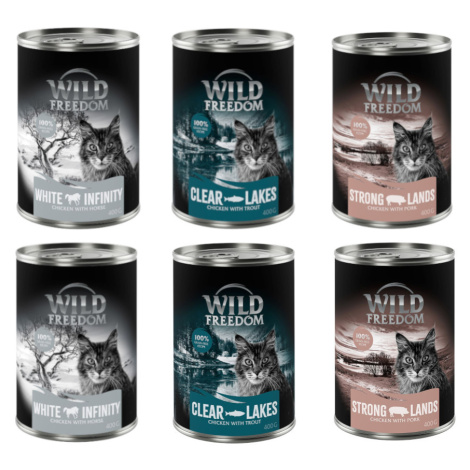 Wild Freedom Adult 6 x 400 g - bez obilovin - Mix: White Infintiy, Clear Lakes, Strong Lands