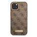 Guess GUHMP14MU4GPRW hard silikonové pouzdro iPhone 14 PLUS 6.7" brown 4G Logo Plate MagSafe