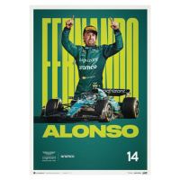 Umělecký tisk Aston Martin Aramco Cognizant Formula One™ Team - Fernando Alonso - 2023, Automobi