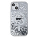 Karl Lagerfeld Liquid Glitter Choupette Head Magsafe zadní kryt pro iPhone 15 čirý