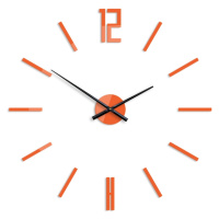 ModernClock 3D nalepovací hodiny Carlo oranžové