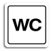 Accept Piktogram "WC" (80 × 80 mm) (bílá tabulka - černý tisk)