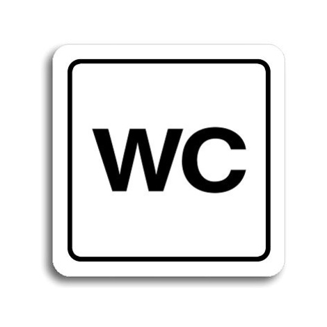 Accept Piktogram "WC" (80 × 80 mm) (bílá tabulka - černý tisk)