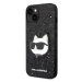 Karl Lagerfeld KLHCP14MG2CPK hard silikonové pouzdro iPhone 14 PLUS 6.7" black Glitter Choupette