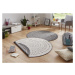 NORTHRUGS - Hanse Home koberce Kusový koberec Twin-Wendeteppiche 103112 grau creme kruh – na ven
