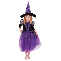 Dětský kostým čarodějnice fialová (M)