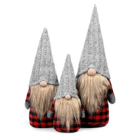 Tutumi Sada 3 ks vánočních skřítků ELF 055 šedá/červená/černá