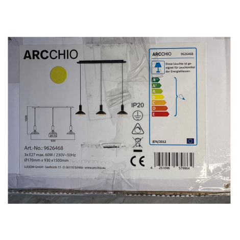 Arcchio Arcchio - Lustr na lanku JAIKA 3xE27/60W/230V