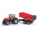 Bruder 02045 Traktor Massey Ferguson+červený vůz