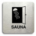 Accept Piktogram "sauna II" (80 × 80 mm) (stříbrná tabulka - černý tisk bez rámečku)