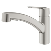 Dřezová baterie Grohe Start s otočným ramínkem, 2 proudy supersteel 30531DC1