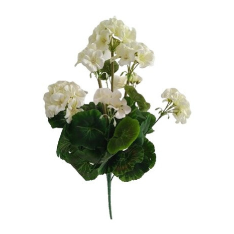 Umělá květina Muškát bílá, 47 cm