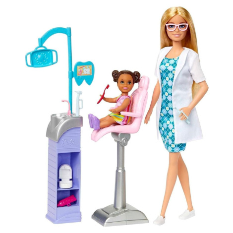 Mattel Barbie povolání herní set s panenkou zubařka blondýnka