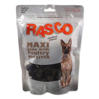 Pochoutka Rasco maxi kost s drůbežím a játry 5cm 450g