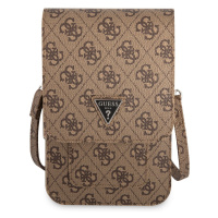 Taška Guess PU 4G Triangle Logo Phone Bag, hnědá