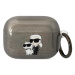 Pouzdro Karl Lagerfeld Airpods Pro cover black Gliter Karl&Choupette (KLAPHNKCTGK)