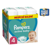 Pampers Active Baby Plenky Velikost 4 X180, 9kg-14kg