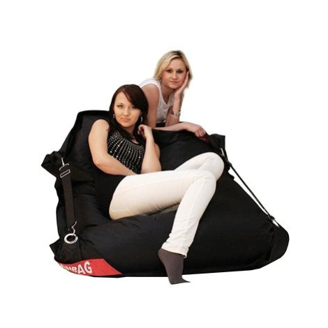 BeanBag Sedací pytel 189×140 comfort s popruhy black