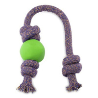 BecoBall hračka pro psy míček na laně zelený S