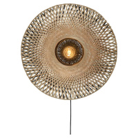 Nástěnné bambusové svítidlo Good&Mojo Kalimantan, ⌀ 60 cm