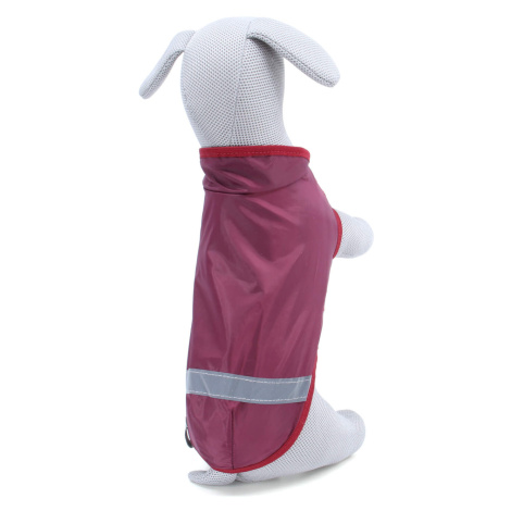 Vsepropejska Taya reflexní pláštěnka pro psa Barva: Vínová, Délka zad (cm): 49, Obvod hrudníku: 