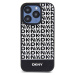 Zadní kryt DKNY PU Leather Repeat Pattern Bottom Stripe pro Apple iPhone 15 Pro Max, černá