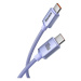 Baseus Crystal Shine Series kabel USB-C/USB-C (100W) 2m fialový