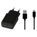 Nabíječka WG 2xUSB 2,4A + kabel USB-C, černá