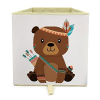 Dream Creations Látkový box na hračky medvěd indián 33 × 33 × 37 cm