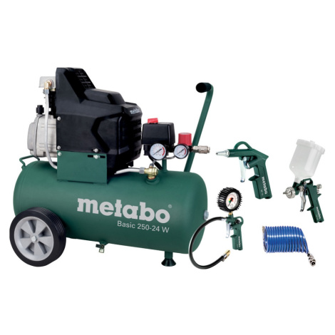 METABO Basic 250-24 W olejový kompresor + příslušenství LPZ 4