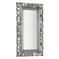 Sapho SAMBLUNG zrcadlo ve vyřezávaném rámu 40x70cm, stříbrná