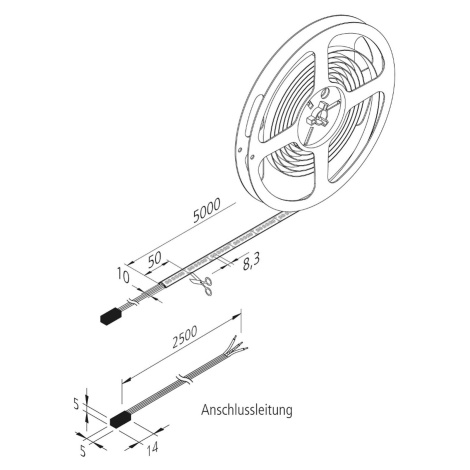 Hera LED pásek Dynamic-Tape S IP54 2 700-5 000K 500cm