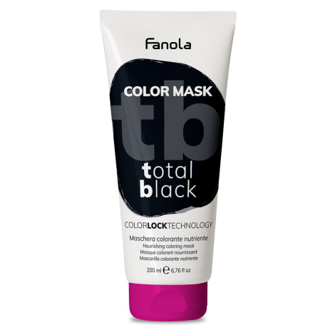 Fanola Color Mask - barevné masky Total Black (černá), 200 ml