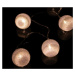 Nexos 57398 LED světelná dekorace - háčkovaná koule - 10 LED teple bílé