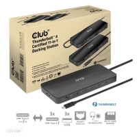 Club3D Dokovací stanice Thunderbolt 4 certifikovaný 11v1, 3xUSB-C, 3xUSB-A, PD