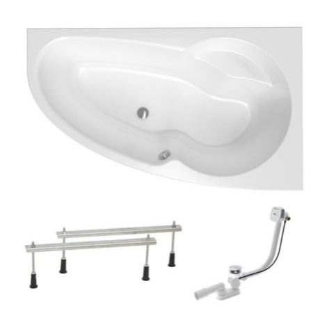 Asymetrická vana Laguna Luiza 150x95 cm akrylát pravá SIKOLU1500PAPN