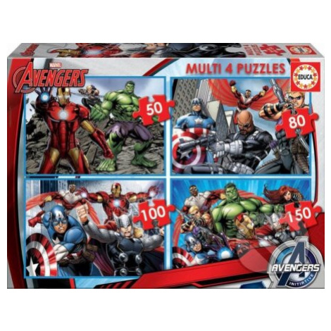 Avengers 4v1 - puzzle z kategorie 15 - 60 dílků Educa