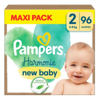 Pampers Harmonie New Baby Maxi Pack vel. 2 4–8 kg dětské pleny 96 ks