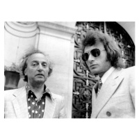 Fotografie Director Francois Reichenbach and Singer Johnny Hallyday in 1972, (40 x 30 cm)