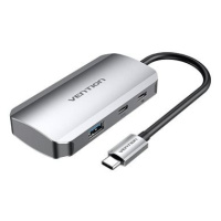 Vention 5-Port USB 3 Gen 1 / 3x USB3.0 / PD Hub 0.15M Gray Aluminum Alloy Type