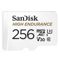 SanDisk MIcroSDXC karta 256GB High Endurance (R:100/W:40 MB/s, Class 10, U3 V30) + adaptér
