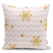 Vánoční povlak na polštář Minimalist Cushion Covers Golden Snowflakes, 42 x 42 cm